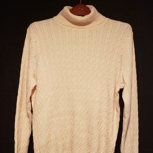 Talbots shell pink turtleneck size large